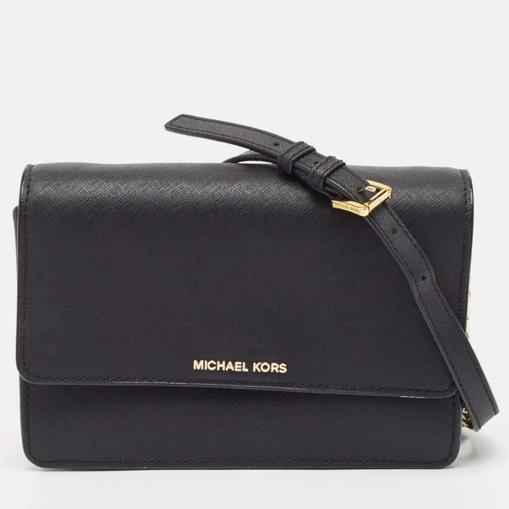 luxury-women-michael-kors-used-handbags-p923050-016 Michael Kors Black Leather Daniela Crossbody Bag