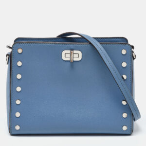 Bottega Veneta Blue Intrecciato Leather Cassette Padded Chain Bag