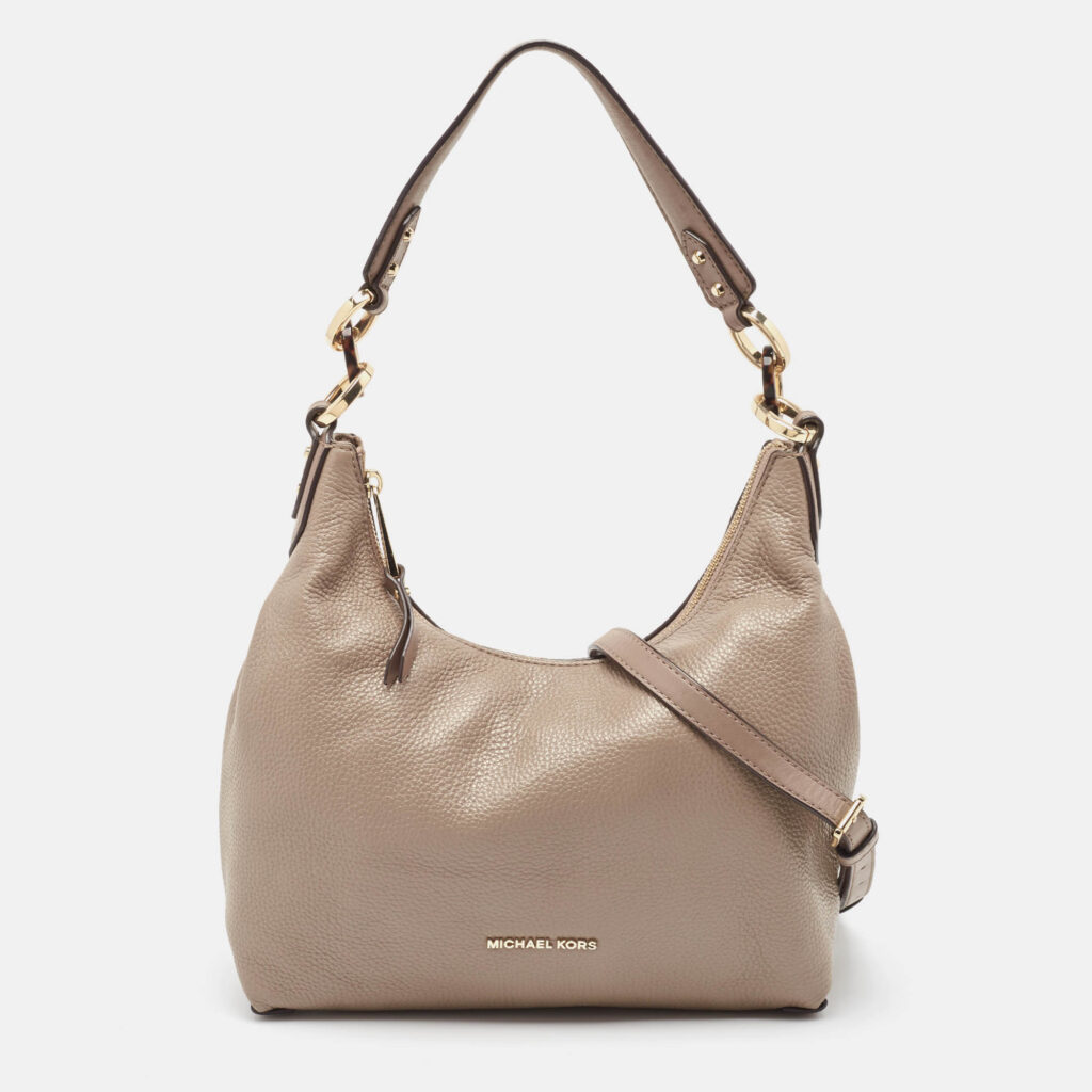 luxury-women-michael-kors-used-handbags-p961278-014 Michael Kors Grey Leather Isabelle Hobo