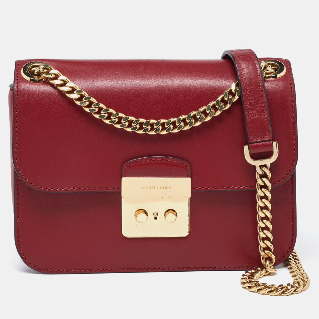 luxury-women-michael-kors-used-handbags-p993129-014 Michael Kors Red Leather Sloan Shoulder Bag