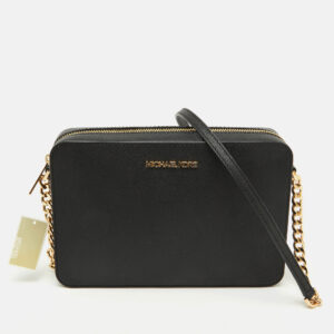 MICHAEL Michael Kors Black Leather Jet Set Camera Crossbody Bag