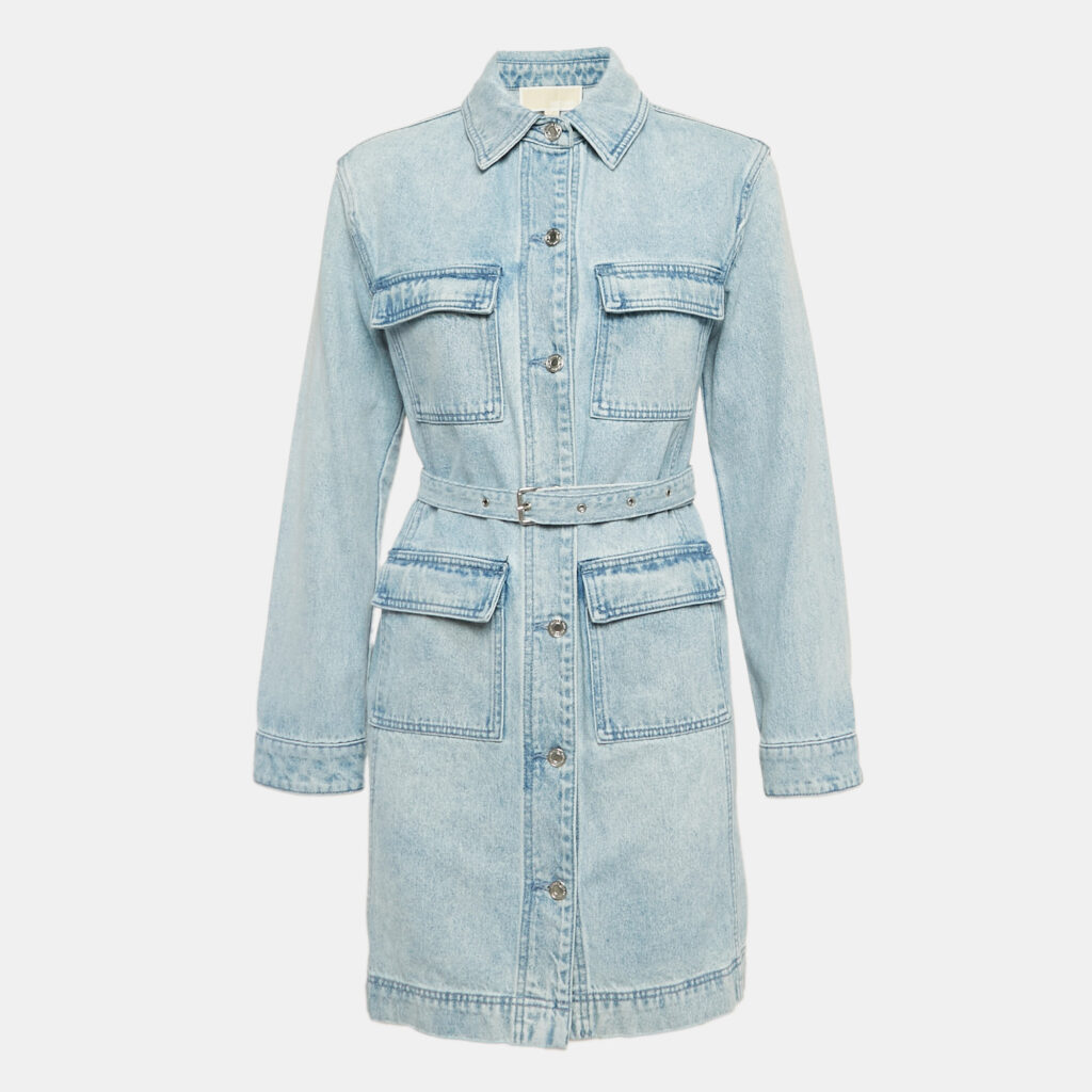 luxury-women-michael-michael-kors-used-clothes-p1147219-001 MICHAEL Michael Kors Blue Denim Mini Dress S