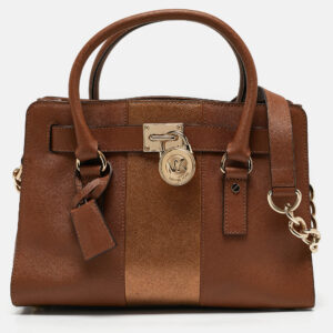 MICHAEL Michael Kors Brown Leather Medium Hamilton East West Tote