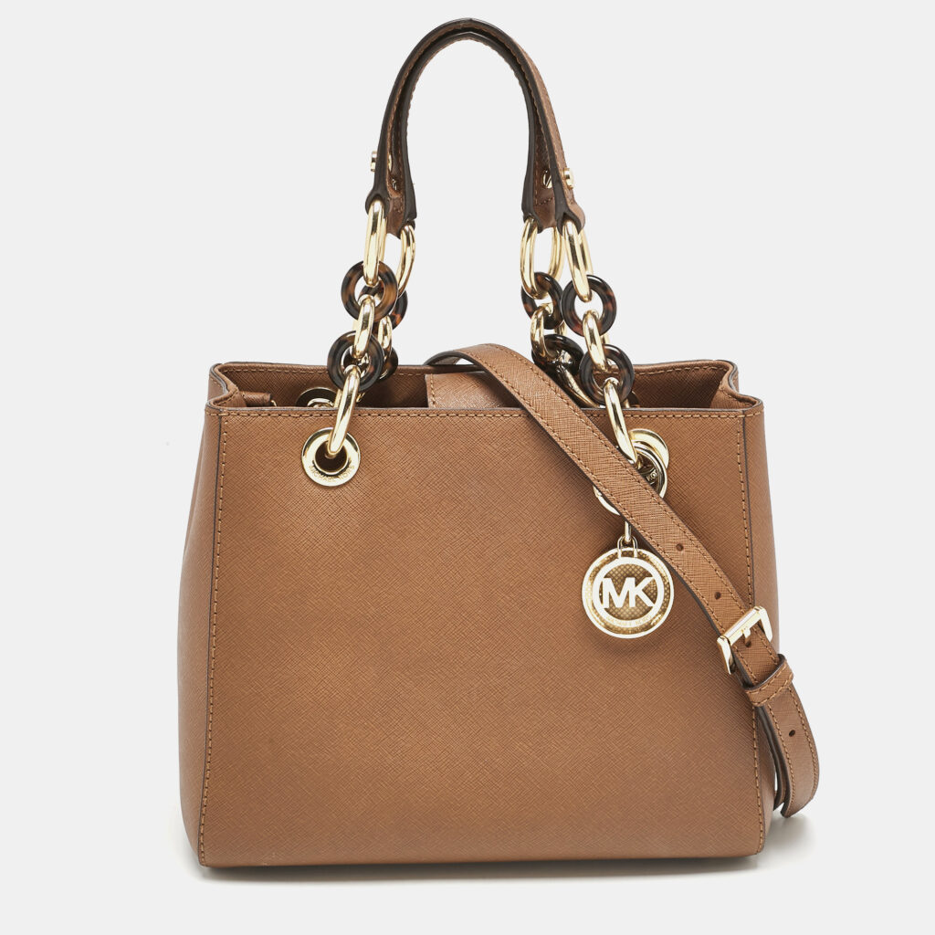 luxury-women-michael-michael-kors-used-handbags-p1132688-009 MICHAEL Michael Kors Brown Leather Small Cynthia Tote