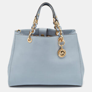 MICHAEL Michael Kors Light Blue Saffiano Leather Large Cynthia Tote