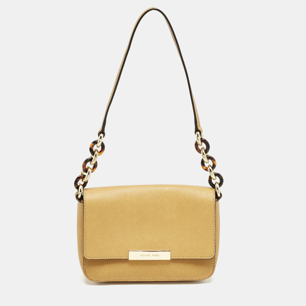 MICHAEL Michael Kors Tan Leather Jade Shoulder Bag