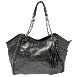 Coach Dark Brown Gathered Leather Lindsey Satchel