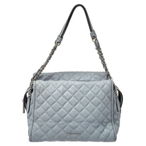 MICHAEL Michael Kors Blue Quilted Leather XL Rachel Satchel