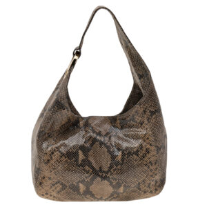 MICHAEL Michael Kors Brown Python Embossed Leather Hobo