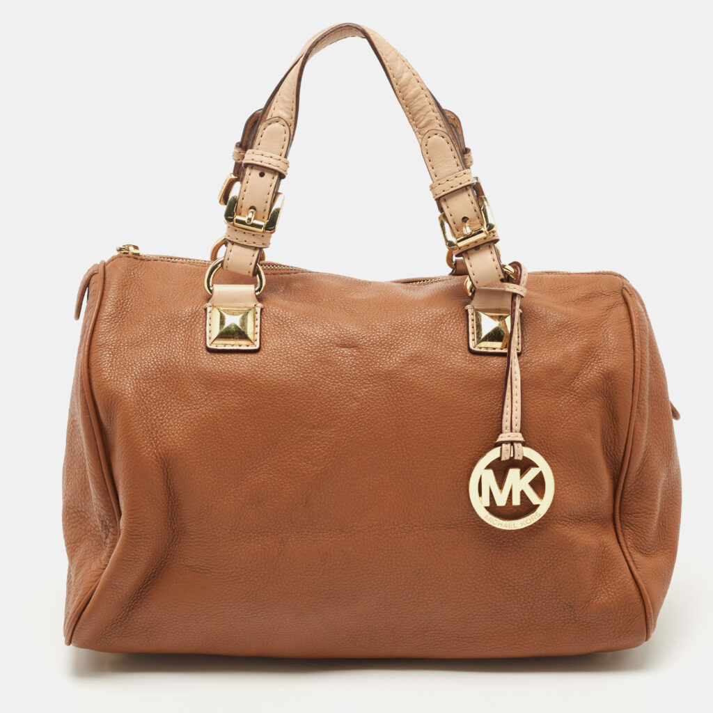 luxury-women-michael-michael-kors-used-handbags-p840722-022 MICHAEL Michael Kors Brown Leather Grayson Boston Bag