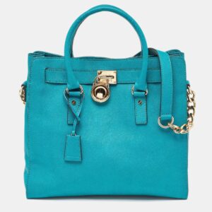 MICHAEL Michael Kors Green Leather Large Hamilton North South Tote