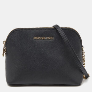 MICHAEL Michael Kors Black Leather Jet Set Crossbody Bag