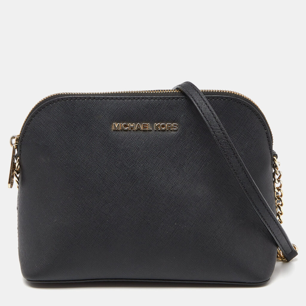 luxury-women-michael-michael-kors-used-handbags-p933565-009 MICHAEL Michael Kors Black Leather Jet Set Crossbody Bag
