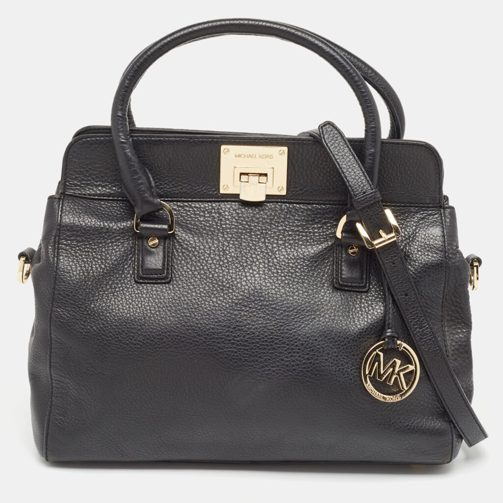luxury-women-michael-michael-kors-used-handbags-p944425-019 MICHAEL Michael Kors Black Leather Large Astrid Satchel