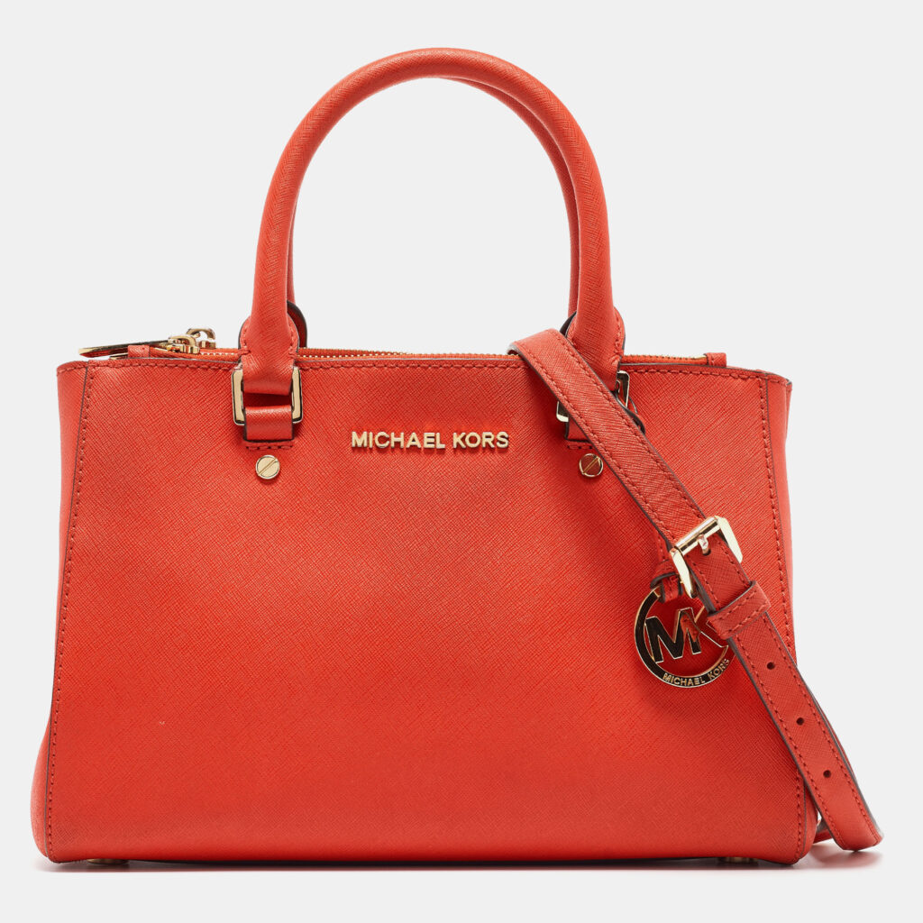 luxury-women-michael-michael-kors-used-handbags-p950884-025 Michael Michael Kors Red Leather Small Sutton Tote