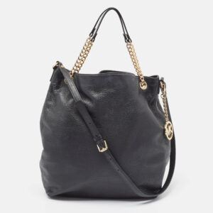 MICHAEL Michael Kors Black Leather Charm Tote