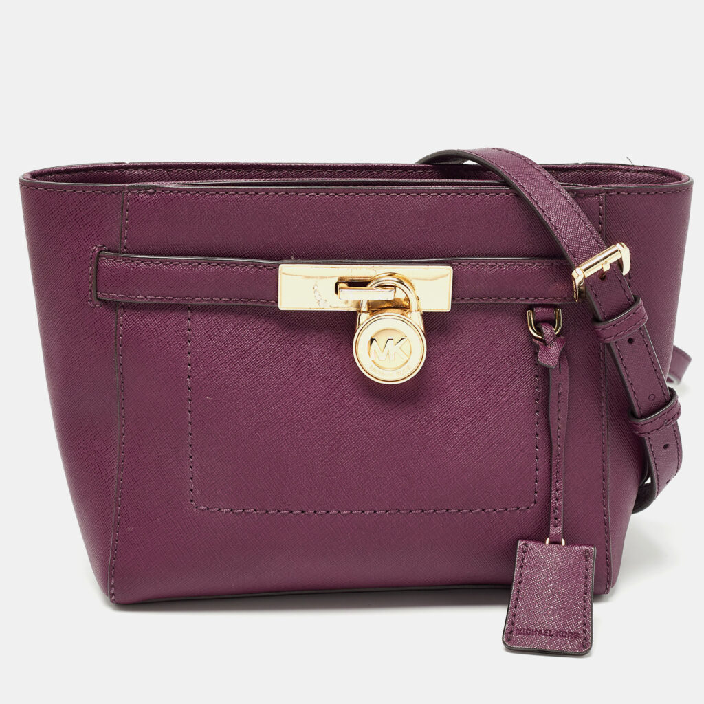 luxury-women-michael-michael-kors-used-handbags-p965738-009 MICHAEL Michael Kors Burgundy Leather Hamilton Crossbody Bag