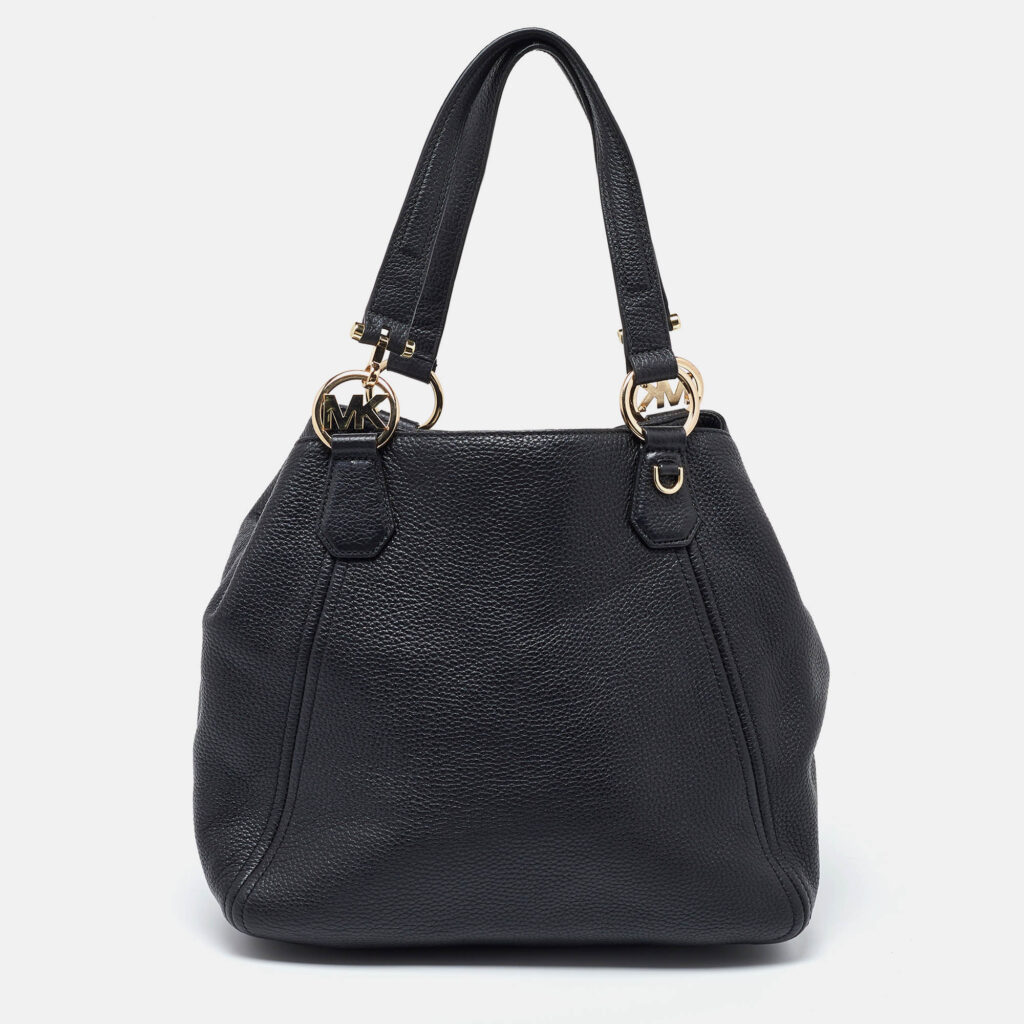 luxury-women-michael-michael-kors-used-handbags-p995566-014 MICHAEL Michael Kors Black Leather Fulton Tote