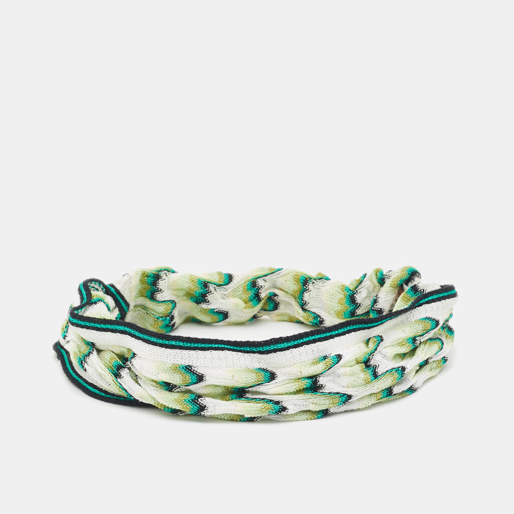 luxury-women-missoni-used-accessories-p1106022-002 Missoni Green Patterned Crochet Head Band