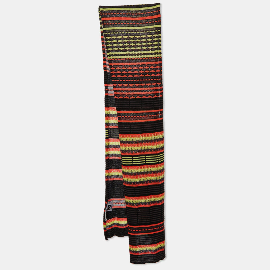 luxury-women-missoni-used-accessories-p893959-001 M Missoni Multicolor Patterned Cotton Knit Stole