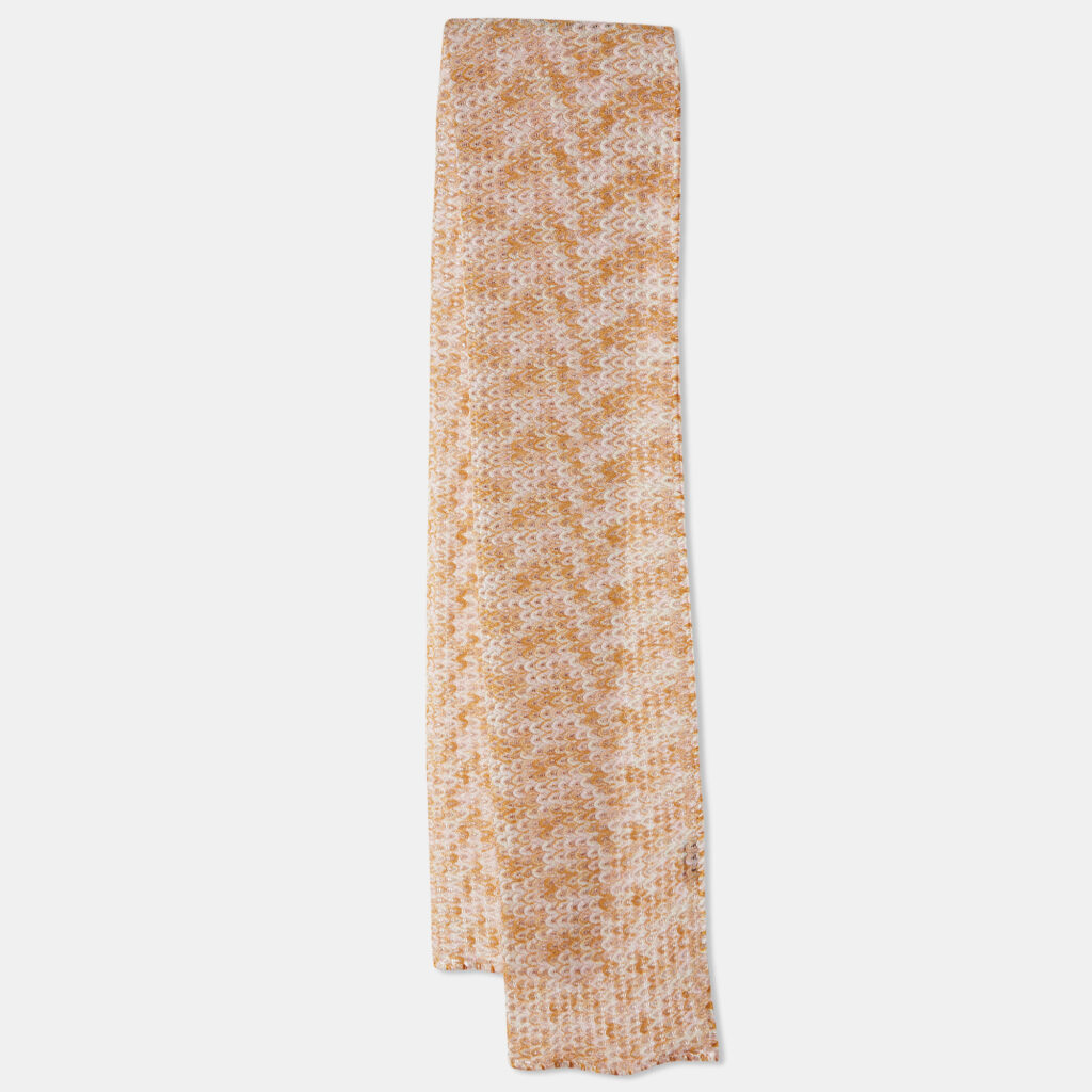 luxury-women-missoni-used-accessories-p990272-001 Missoni Orange/Pink Textured Lurex Knit Stole