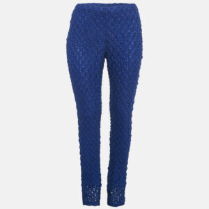 Missoni Blue Patterned Knit Pants M