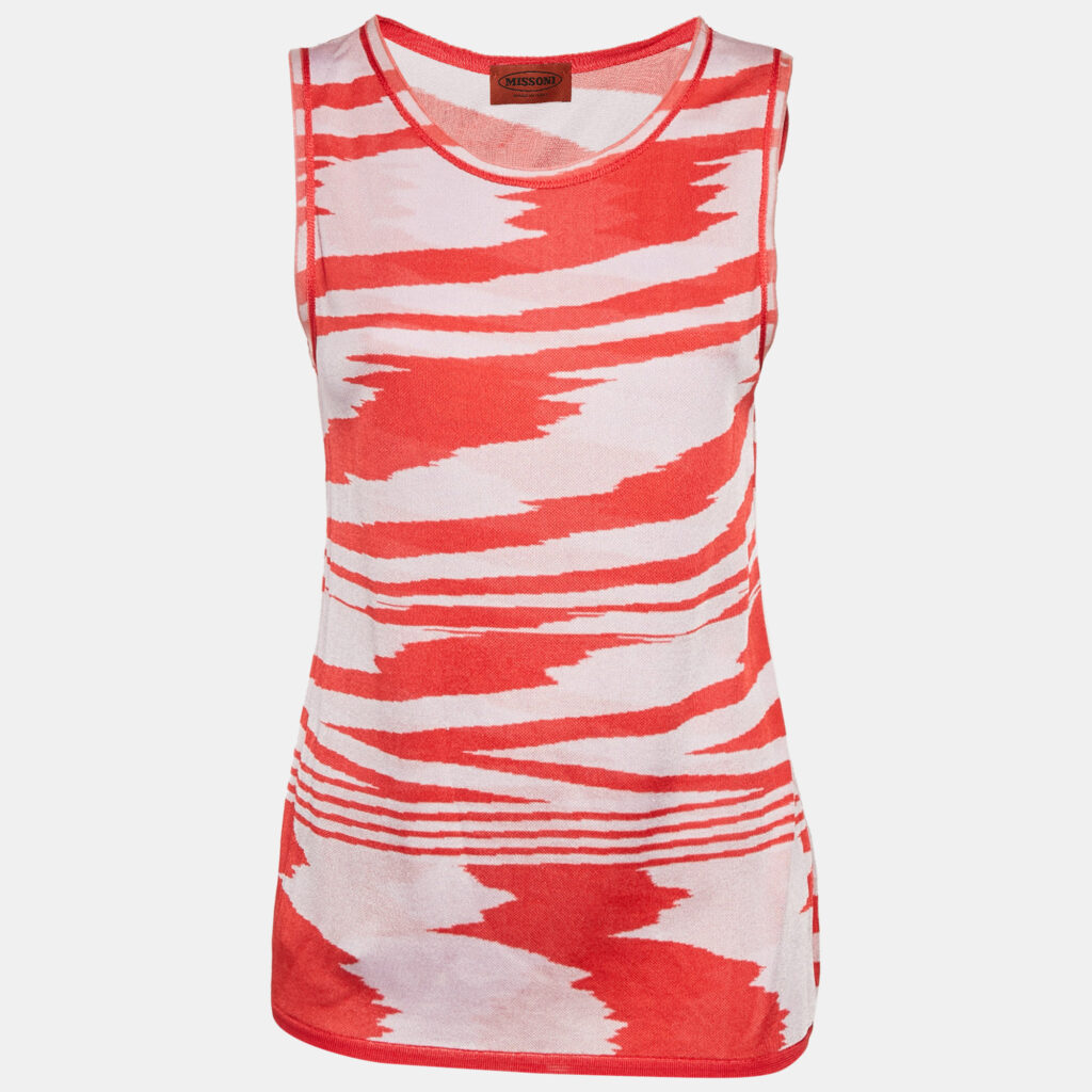 luxury-women-missoni-used-clothes-p1169947-005 Missoni Red & Pink Knit Tank Top M