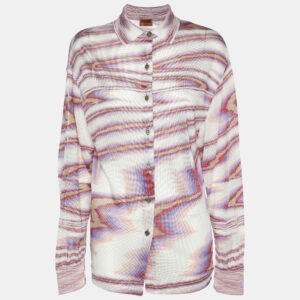 Missoni Multicolor Knit Button Front Shirt S