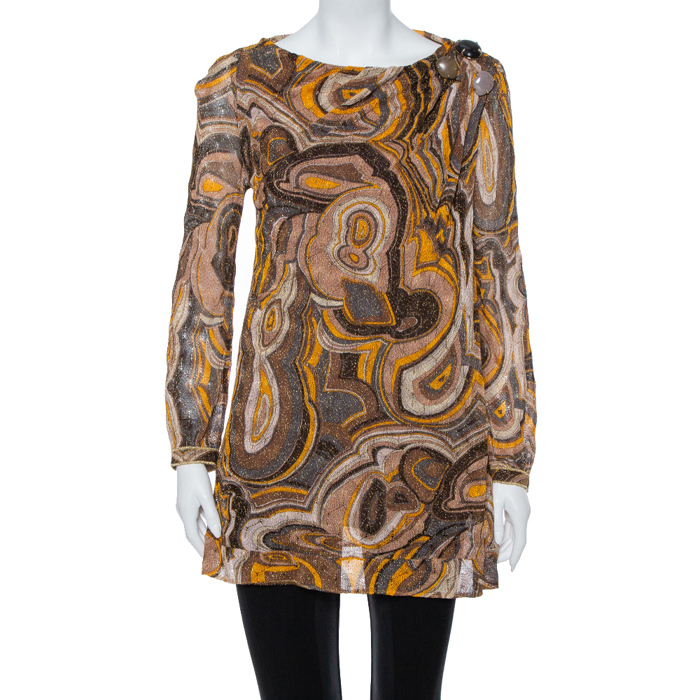 luxury-women-missoni-used-clothes-p367338-005 Missoni Multicolor Lurex Knit Bead Embellished Tunic M