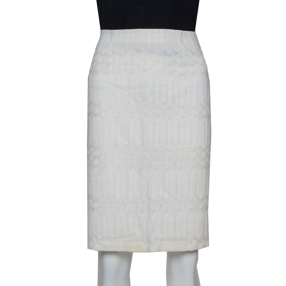 luxury-women-missoni-used-clothes-p412042-002 Missoni Cream Lace Mini Skirt M