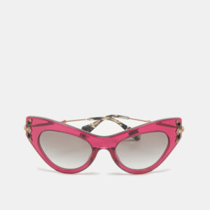 Miu Miu Pink/Black Gradient SMU04P Crystals Cat Eye Sunglasses