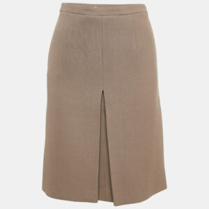 Miu Miu Brown Textured Wool Pencil Skirt S
