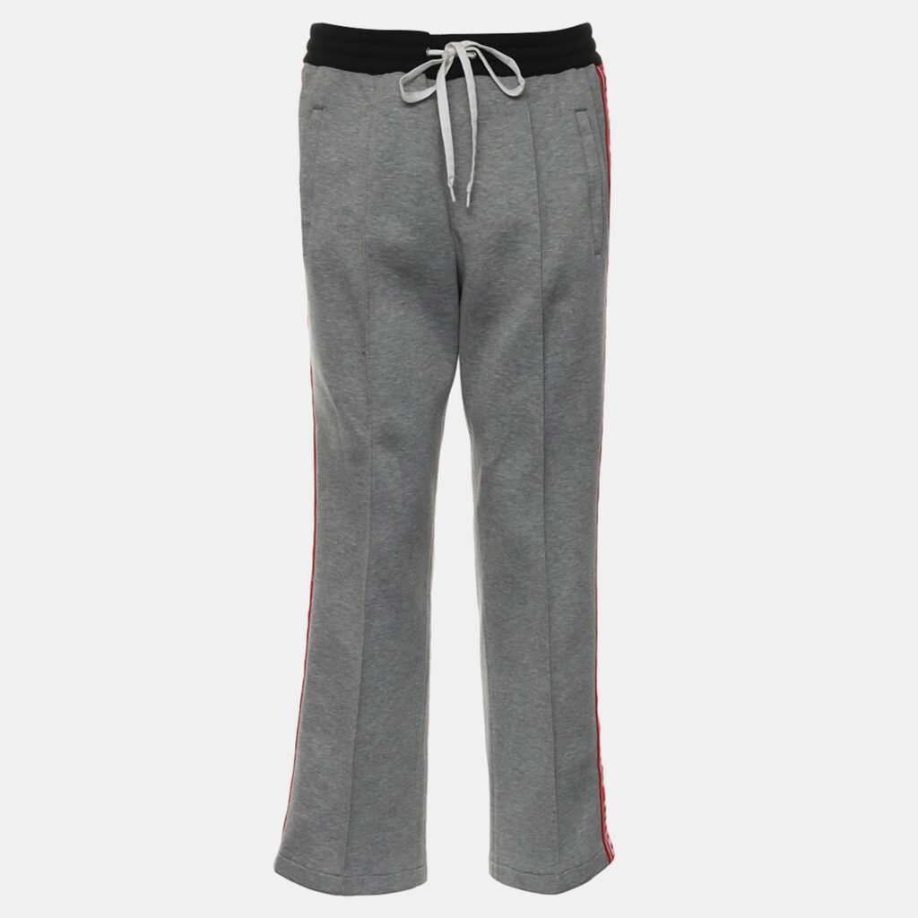 luxury-women-miu-miu-used-clothes-p1147330-002 Miu Miu Grey Cotton Jogger Pants with Logo Detail Size XL