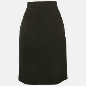 Miu Miu Black Crepe Pencil Skirt M