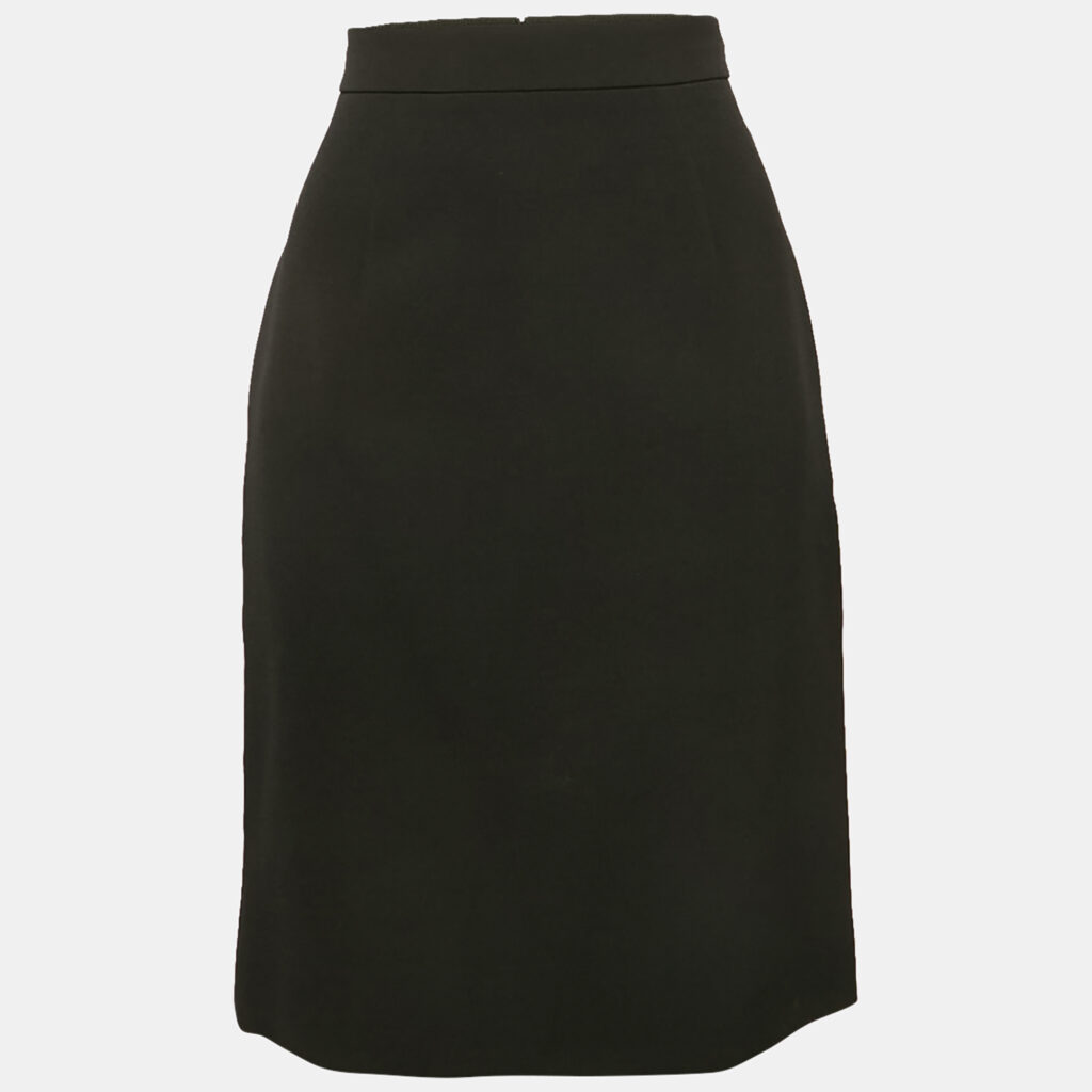 luxury-women-miu-miu-used-clothes-p1154234-004 Miu Miu Black Crepe Pencil Skirt M