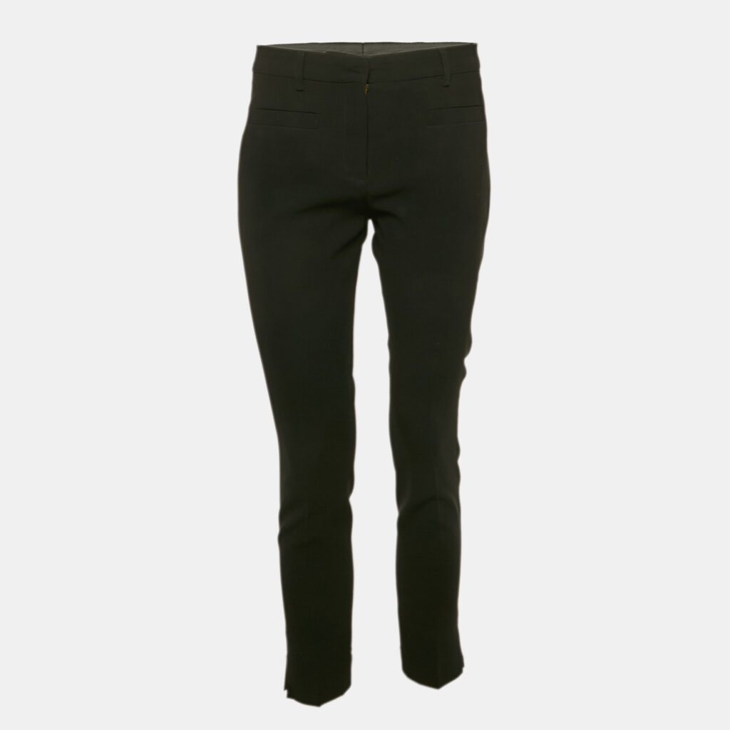 luxury-women-miu-miu-used-clothes-p1154248-001 Miu Miu Black Crepe Formal Trousers S