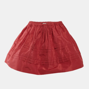 Miu Miu Red Synthetic Flared Mini Skirt M