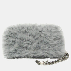Miu Miu Grey Fur Shoulder Bag
