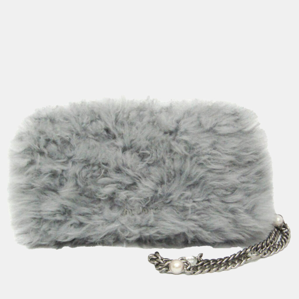 luxury-women-miu-miu-used-handbags-p1139648-003 Miu Miu Grey Fur Shoulder Bag