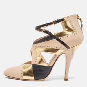 Miu Miu Tricolor Leather Cut Out Pumps Size 38.5