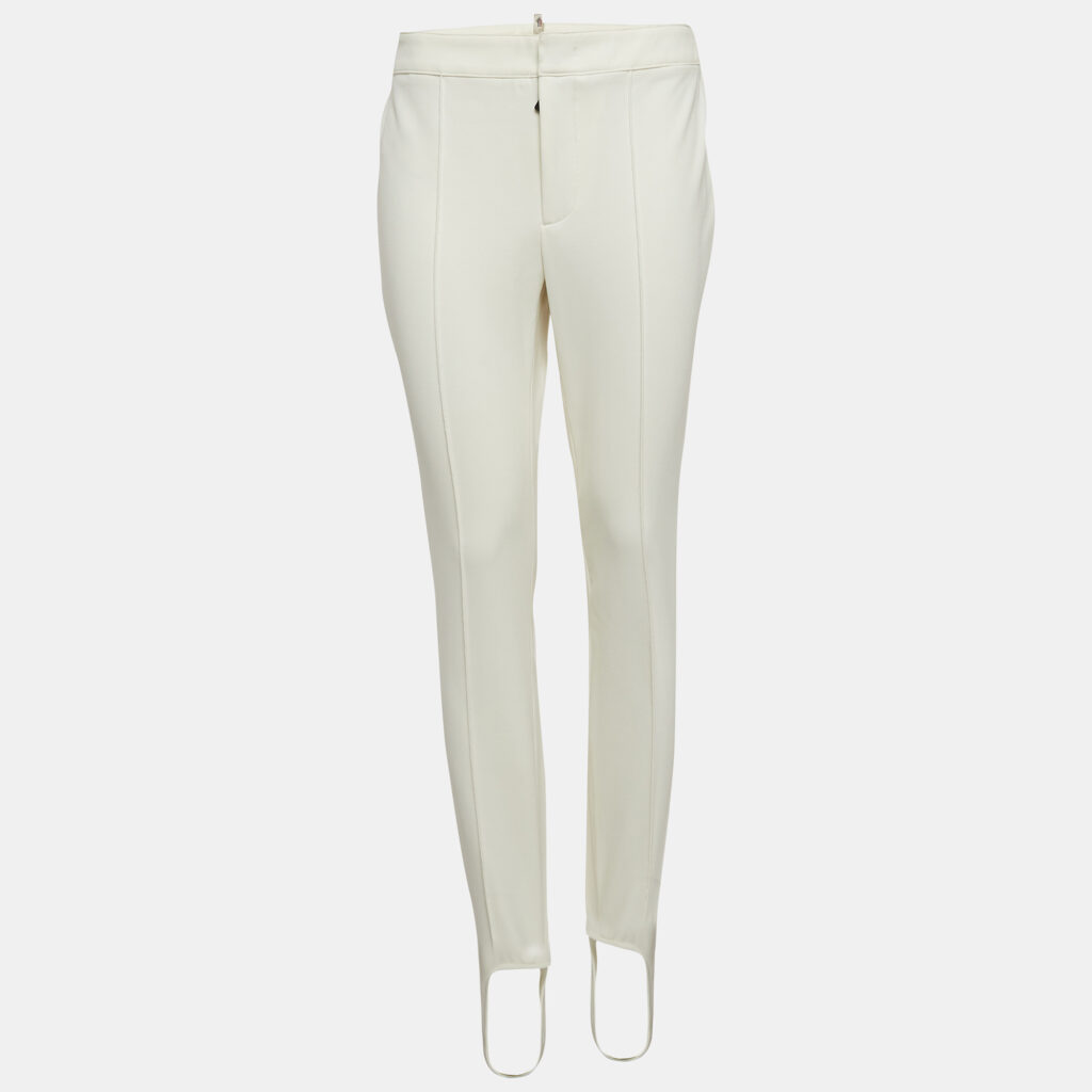 luxury-women-moncler-new-clothes-p1024859-001 Moncler Grenoble White Technical Jersey Stirrup Ski Pants M