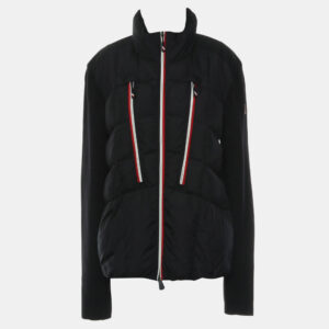 Moncler Black Wool Maglione Tricot Knitted Cardigan sz XL