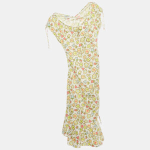 Moschino Cheap and Chic Multicolor Floral Print Cotton Short Dress S