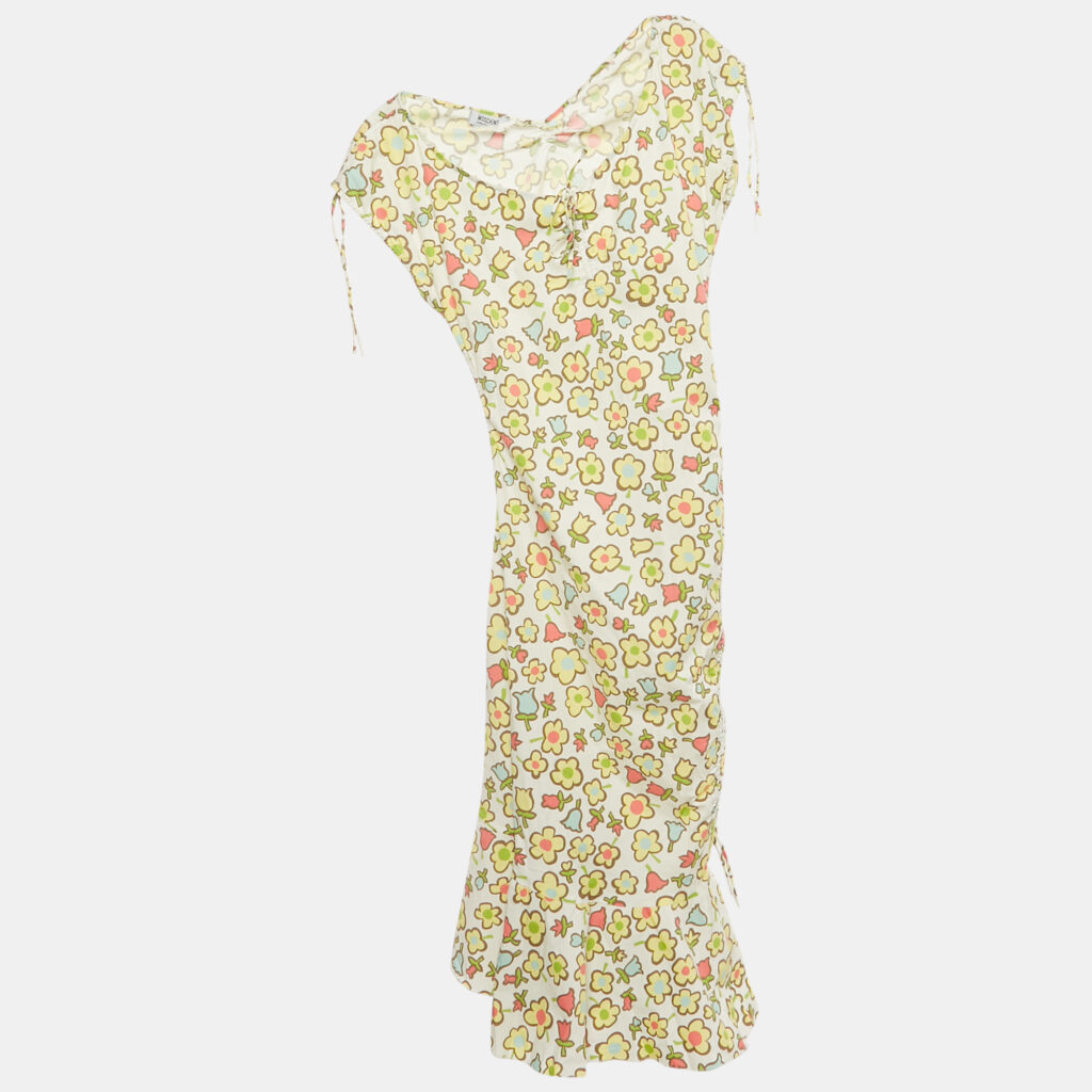 luxury-women-moschino-cheap-and-chic-used-clothes-p1108345-006 Moschino Cheap and Chic Multicolor Floral Print Cotton Short Dress S