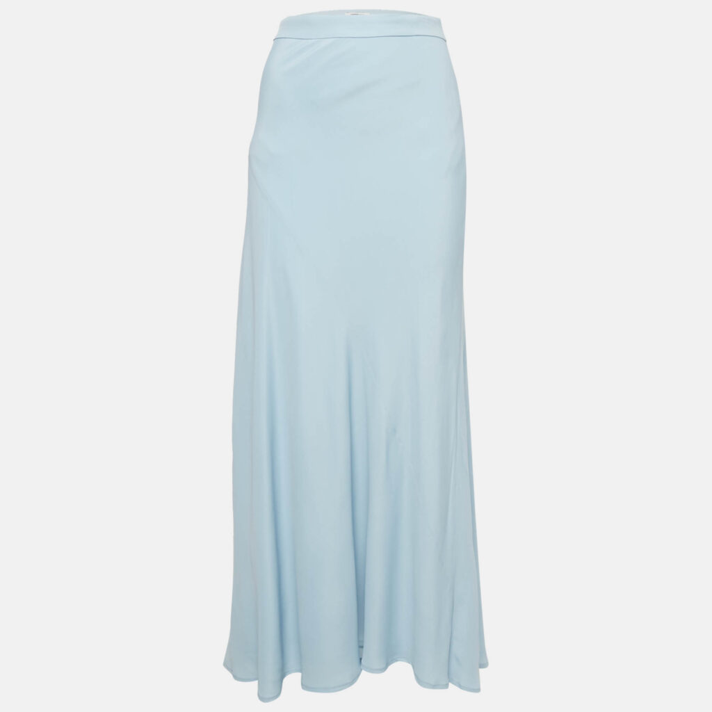 luxury-women-moschino-cheap-and-chic-used-clothes-p1152251-001 Moschino Cheap and Chic Blue Chiffon Maxi Skirt L