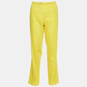 Moschino Cheap and Chic Yellow Polka Dot Printed Pants L