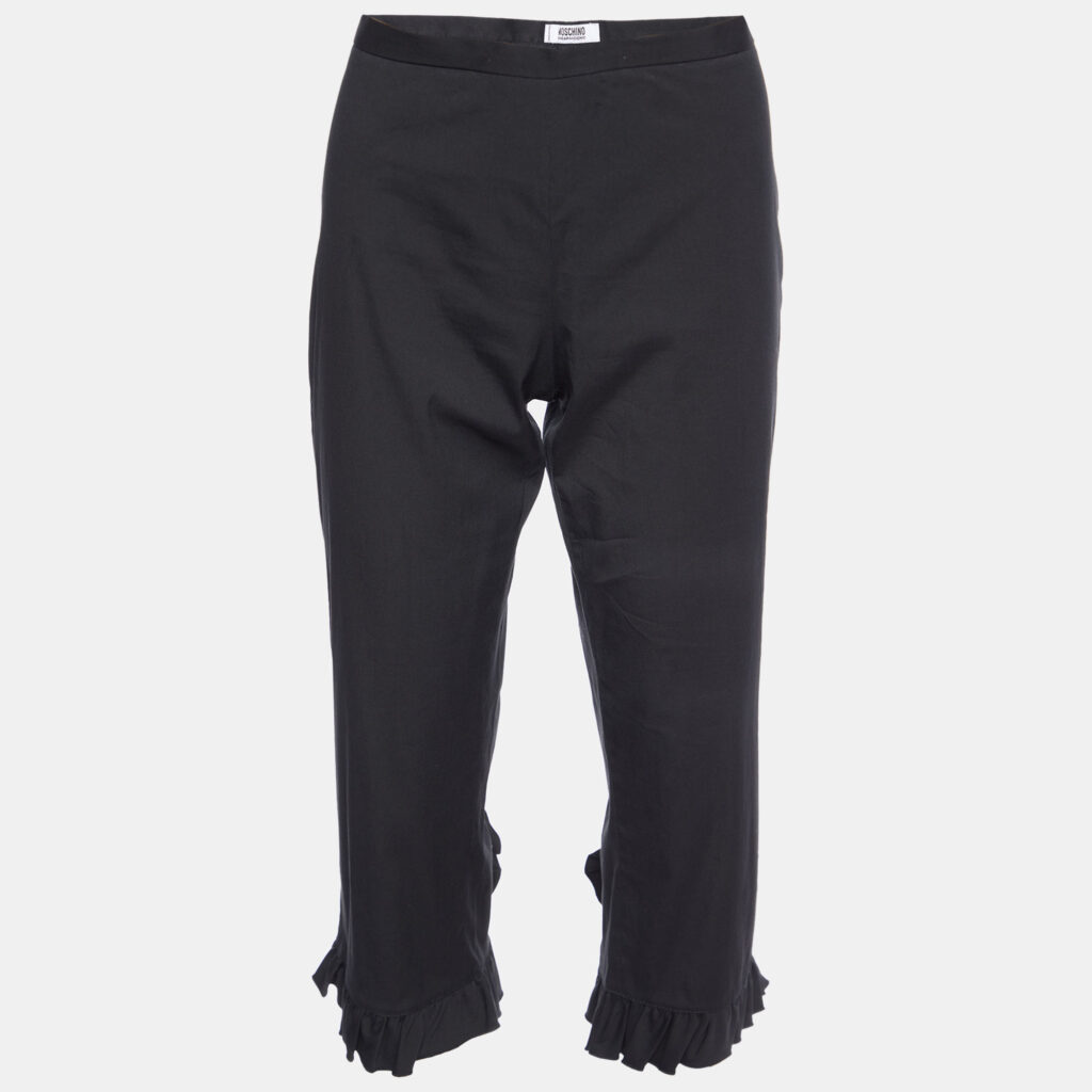 luxury-women-moschino-cheap-and-chic-used-clothes-p889166-001 Moschino Cheap and Chic Black Cotton Capri Pants M