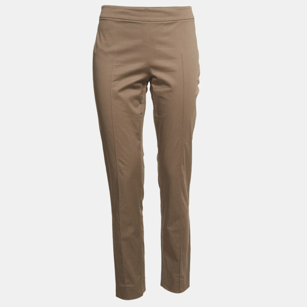 luxury-women-moschino-cheap-and-chic-used-clothes-p946004-001 Moschino Cheap and Chic Brown Cotton Skinny Trousers M