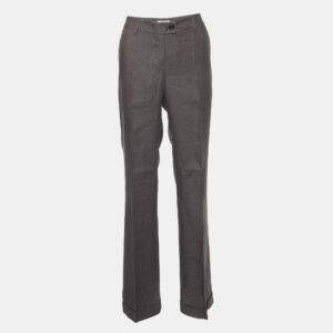 Moschino Cheap and Chic Brown Linen Flared Trousers M
