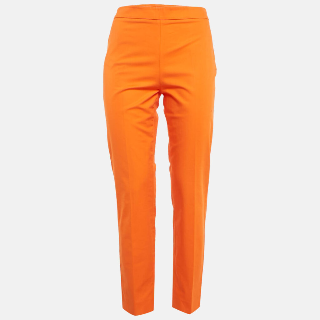 luxury-women-moschino-couture-used-clothes-p1120837-001 Moschino Couture Orange Cotton Regular Fit Trousers M